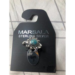 NWT Marsala Sterling Silver flower ring 7
